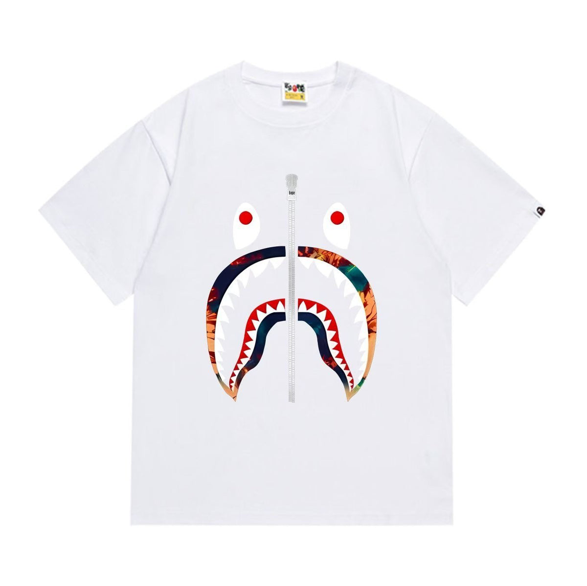 BAPE Shark Zip Graphic Short-Sleeve T-Shirt — front